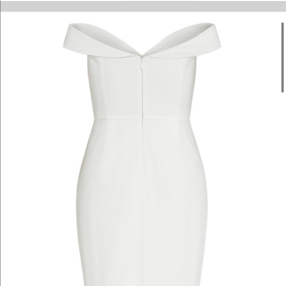 City Chic Rippled Love dress in Ivory - Picture 5 of 5